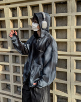 Anarchy Dirty Washing Hoodie Zip-up Warmer