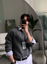 Belif Basic Henry Neck Overfit Knit