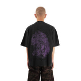 HIERARCHY STUDIOS Unsolved - ブラックフィンガポイントオーバーサイズTシャツ