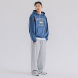 アーチロゴフードTシャツ　ブルー