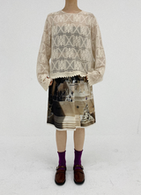 Crochet Lace Blouse Tee (Beige)