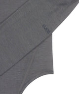 Curved Cut Layered Tee / Charcoal