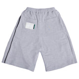 BERMUDA PLEATS WIDE SWEAT SHORTS_GRAY