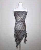 Chess Shirring Dress (2colors)