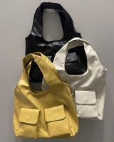 Rowan Two-Pocket Leather Big Shoulder Bag (3 Colors)