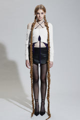 RABITA FUR CARDIGAN white