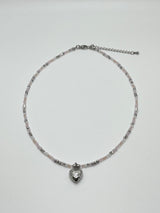 MADE pink heart necklace