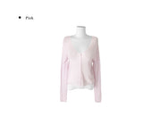 Oppo Two-Way Button Ribbed Knit Cardigan