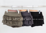 Suede cancan skirt pantskirt