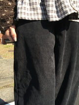 Down Lining Corduroy Wide Pants