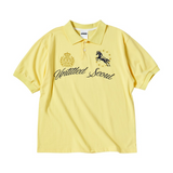 Untitled Crest Polo Crop Short Sleeve Yellow
