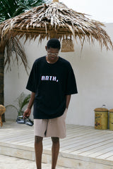 ピクセルピン二ット1/2ボックスtシャツ