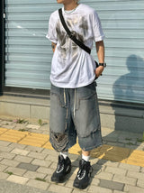 Blue low vintage half pants 1C