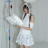 Angel Tiered Dress - WHITE STAR