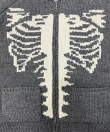 BT Skull Jagard Cowichan Knit Zip-Up (2C)