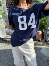 ナンバーネイビールースフィット半袖Tシャツ