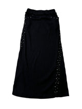 shining studded knit long skirt