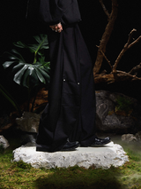 RELABEL 24AW Chrysalis - Silence Machete Cut And Pleated Three-dimensional Pleated Deconstructed Suit Trousers