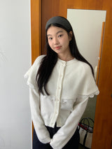 Cape Lace Frill Knit Cardigan