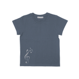 ミュージックノートホットフィクスTシャツ インディゴ