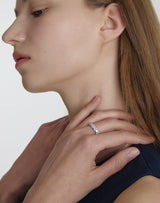 26SS★ Essence Silver (W) Melody Moissanite Ring M