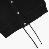 STRAP WOOL CARDIGAN BLACK