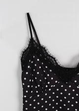 SATIN DOT DRESS