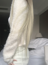 アゾンズホックファーカーディガン (white)