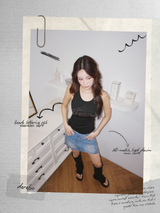 All-match best denim mini skirt