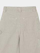 Carpenter capri cotton pants 3color