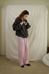 Stripe easy pants_pink