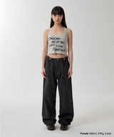 LETTERING SLEEVELESS KNIT