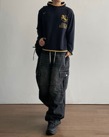 Emblem Crop Hoodie