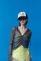 COLLECTION DRAPE HOODIE CARDIGAN [GRAY]