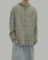 Kits hoodie check shirt (Blue)