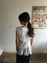 リベットボートネックTシャツ (3color)