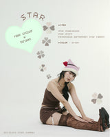 reversible garter belt star rabbit brown