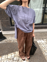 Boatneck tie blouse