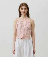 REVE CORSET SMOCKED TOP / PINK