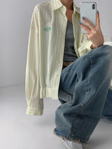 Pleddy Stripe Blouson Shirt (3color)