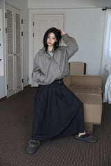 Muffler half soft knit