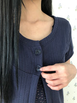 Daren Punching Short Sleeve Cardigan