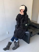 ボンフェイブ プリーツ バンディング ミディ スカート
