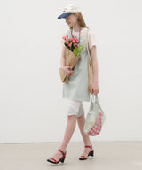 Shirring Sleeveless Dress - Light Khaki