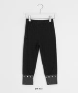 Yuruhi Button Three Quarter Leggings