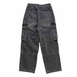 (Unisex) Monster cargo denim pants