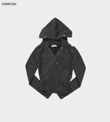Wrap hooded crop top