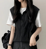 Long Pup Big Hooded Anorak String Hooded Windbreaker Vest Zip-up