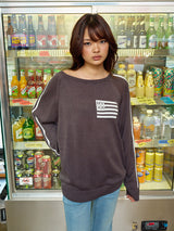 FLAG BOATNECK KNIT CHARCOAL