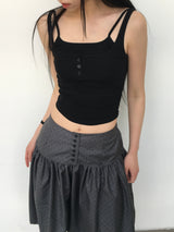 Ronnie Layered Button Top Sleeveless (3c)